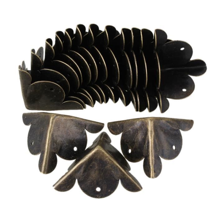 15 Pieces 30x30mm Vintage Bronzy Metal Decorative Equerre De Coin