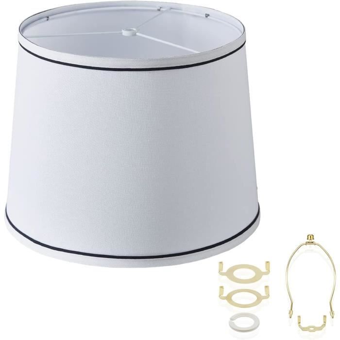 Abat-jour Conique 25x8,5x12 Cm - Pour Douille E27 - PVC Blanc - Sans Marque