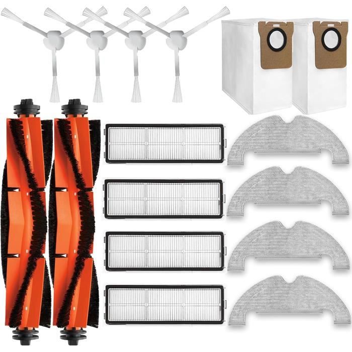 Compatibel met Dreame D10 Plus Gen 2 RLD32GD Robotstofzuiger Reserveonderdelen Verbruiksartikelen Hoofdborstel Hepa-filter Dweildoek Stofzak Accessoires(Black