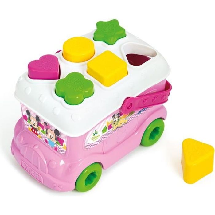 clementoni disney baby  - le bus des formes de minnie - jeu d'éveil