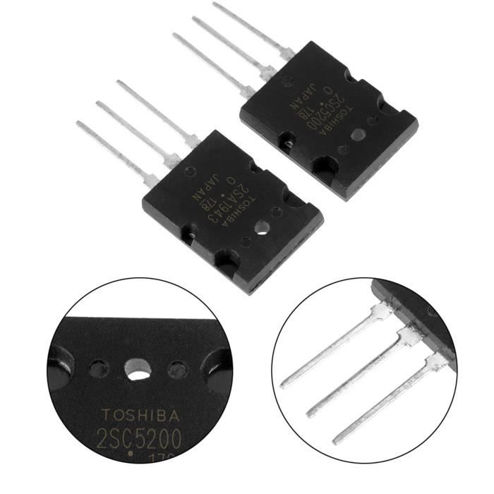 Audio Transistor, Dekaim 5 Paar Schwarz 2SA1943 2SC5200 High Power Matched Audio Transistor