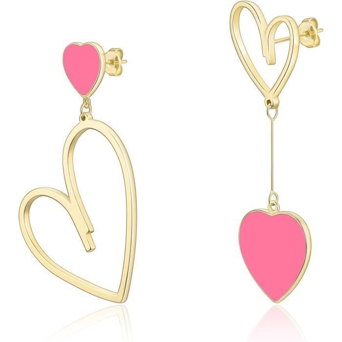 Parure Collier Cœur Et Boucles D'Oreilles Strass - Sans Marque (Neuf, Sans Boîte)