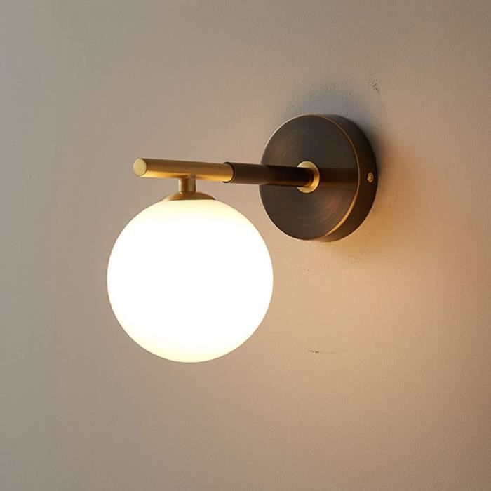 Applique Murale Double Globe Laiton Articulé - Lustre Moderne Vintage - Neuf