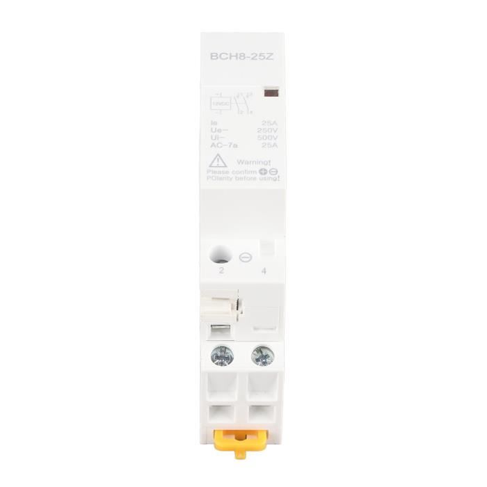 Contattore DC 25A BCH8-25 2NO Per 12V/24V - Interruttore Modulare Silenzioso, Montaggio Su Guida DIN