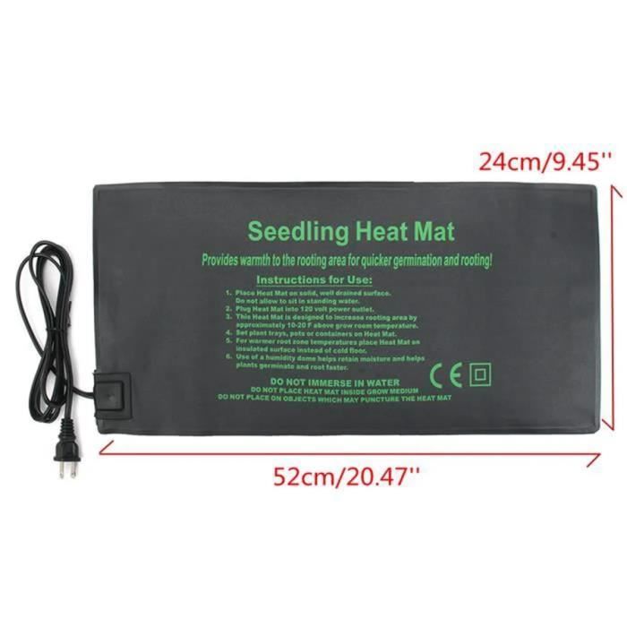 Tapis Chauffant Pour Semis Et Germination - 50x50 Cm, Réglable 6 Températures, Imperméable, Pour Plantes/herbes/fleurs