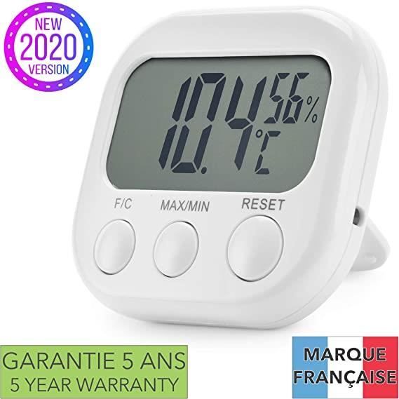 Thermometre Interieur Hygrometre Garantie 5 Ans Haute Precision Indicateur De Temperature Et D Humidite Numerique Achat Vente Thermo Hygrometre Thermometre Interieur Hygro Cdiscount