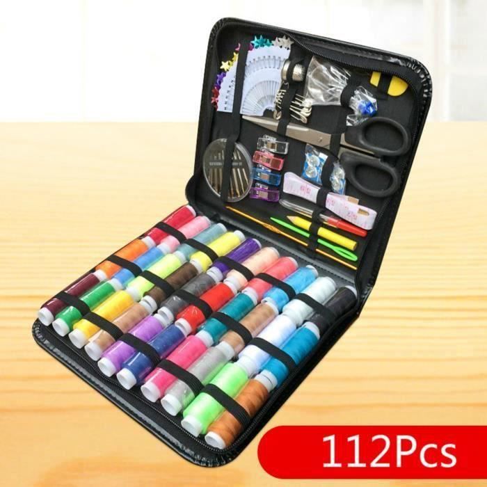 Kit De Couture Complet 226 Pièces - Set Portable Avec Housse En Cuir PU Pour Voyage, Maison Et Réparations
