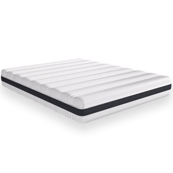 Matelas 140X190 à ressorts ensachés Hygiospring  - Déhoussable et lavable en machine - 5 zones ergonomiques - ferme - OEKO-TEX