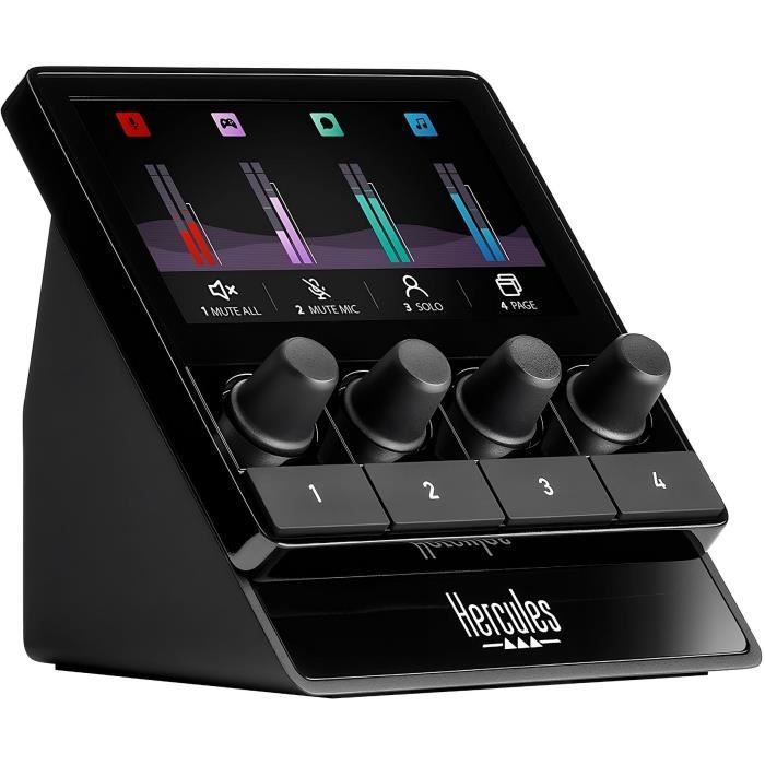 Audio Controller - HERCULES - STREAM 100 - Pilotage simple et intuitif du son - Streaming Débutant