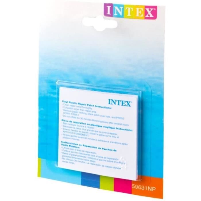 Intex Adhesif Vinyle Plastique Gonflable Reparation Empiecement Paquet De 6 Achat Vente Jeux De Piscine Cdiscount