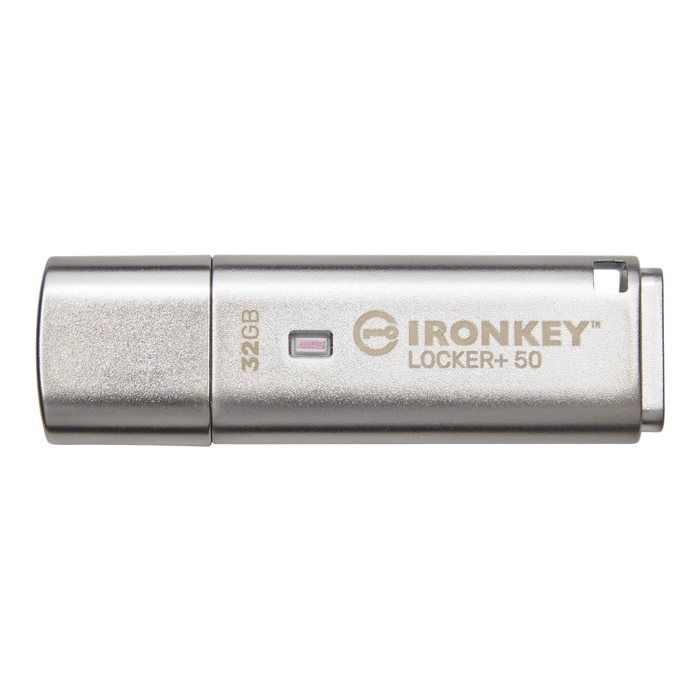Pendrive - KINGSTON - IKLP50 - 32 Go - USB 3.2 Gen 1 - Protection des données - Noir Argenté
