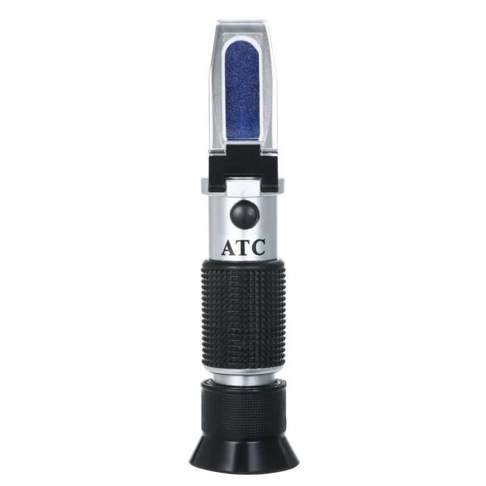Réfractomètre ATC Brix Et Densité - Mesure Précise Pour Bière, Vin, Jus - Double échelle 0-32°Brix / 1.000-1.130