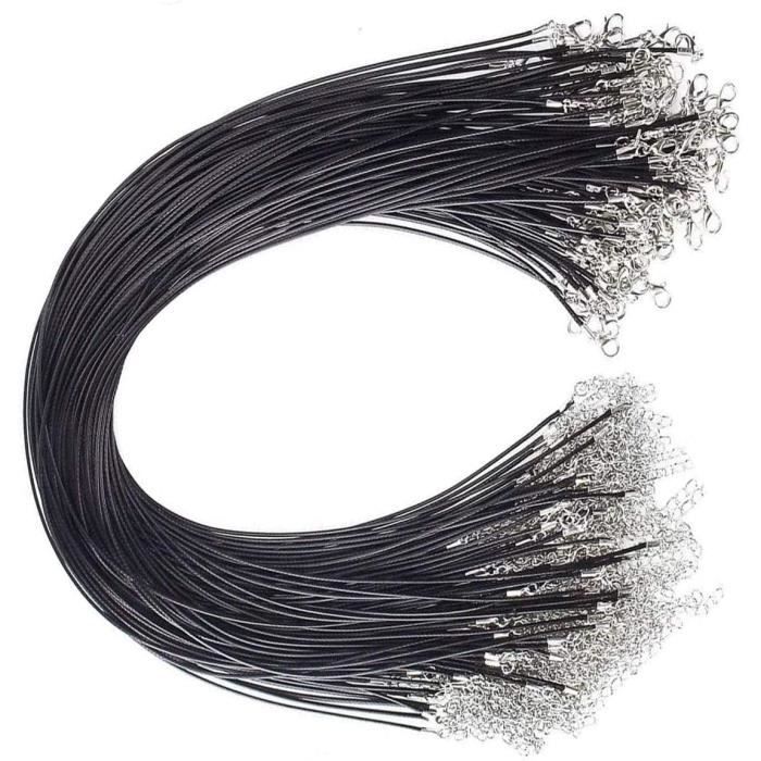 10 Colliers En Ruban D'Organza Et Cordon Ciré 6mm