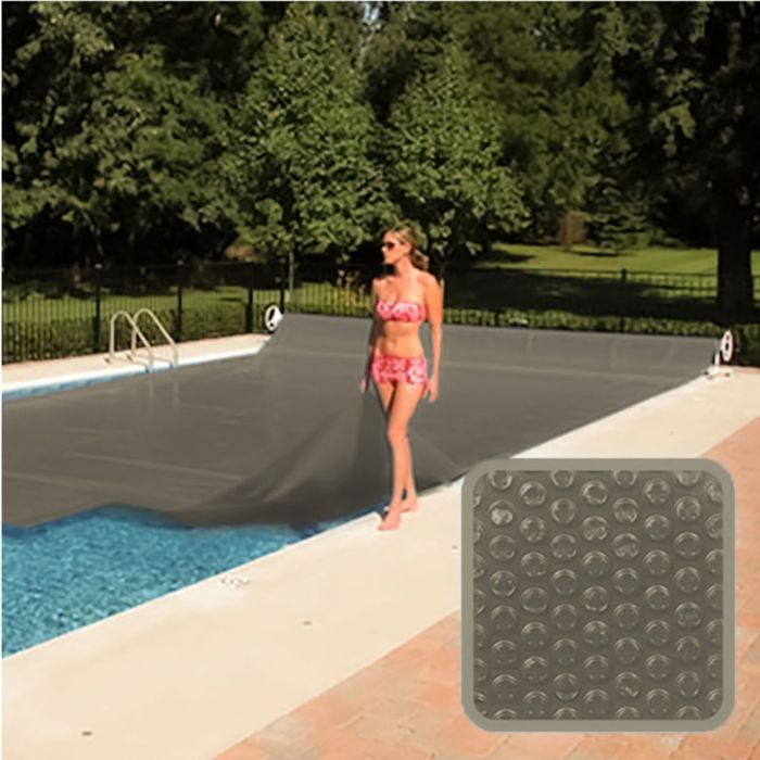 B&acirc;che &agrave; bulles 3 m x 7 m pour piscine - 300 microns - Gris - Linxor