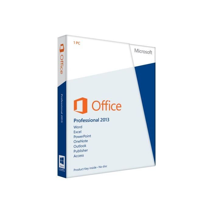 Microsoft Office Professional 2013 Licence 1 PC Win italien Europe