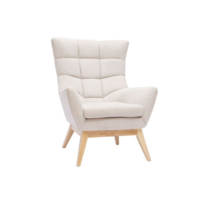 Miliboo - Fauteuil scandinave naturel et bois BRODY