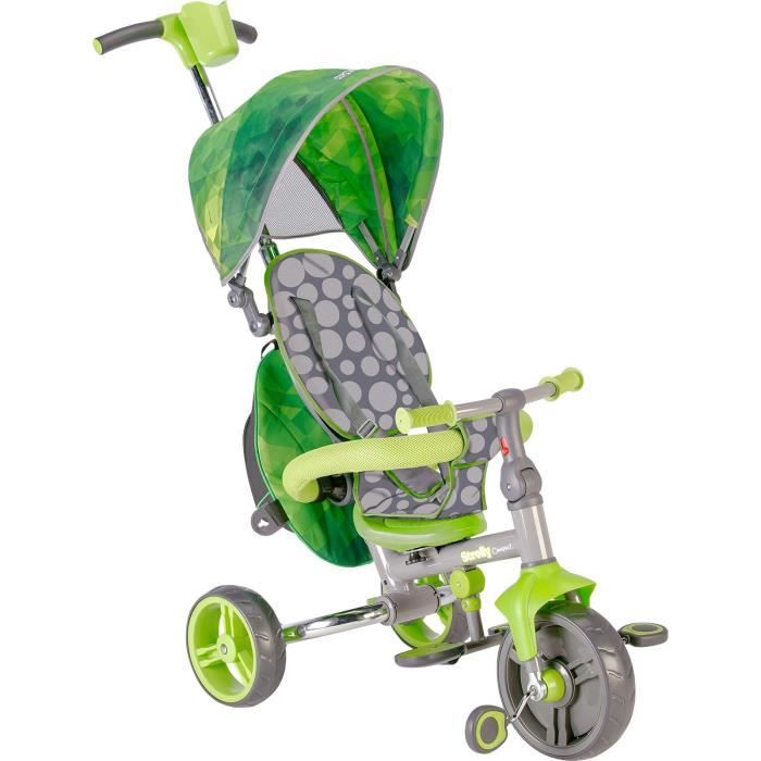 STROLLY Tricycle Evolutif Strolly Compact Vert Cdiscount Jeux Jouets