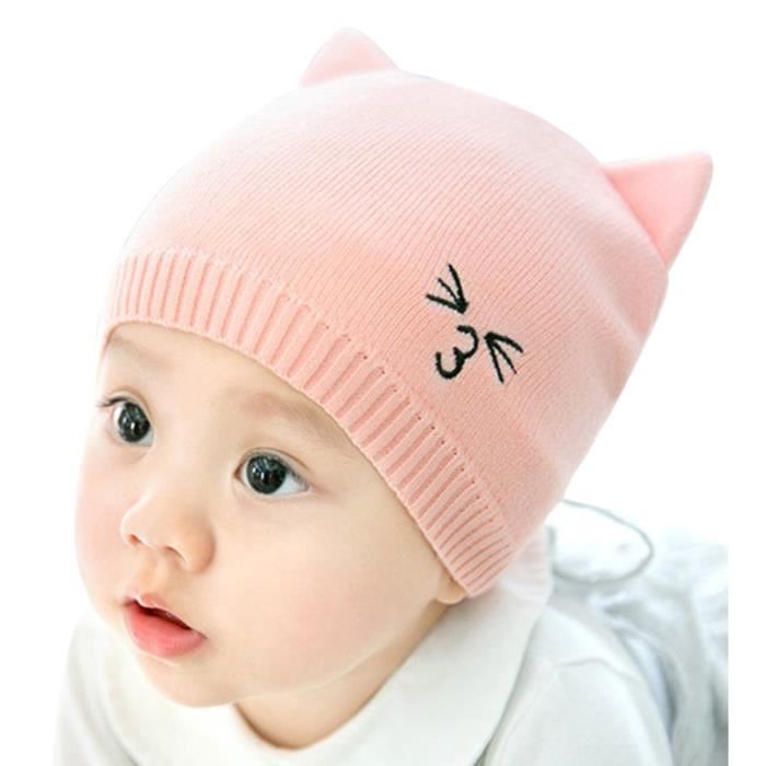 Eozy Bonnet Bebe Garcon Fille Chapeau De Sommeil Pour 0 6 Mois Rose Cdiscount Pret A Porter