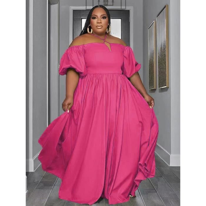 Robe Longue d Ete Chic et Elegante pour Femme Col Licou Sexy Grande Taille 1.5mmx17961m Blanc Cdiscount Pret a Porter