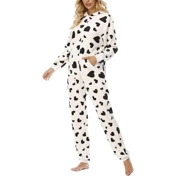 Combinaison pyjama store polaire femme
