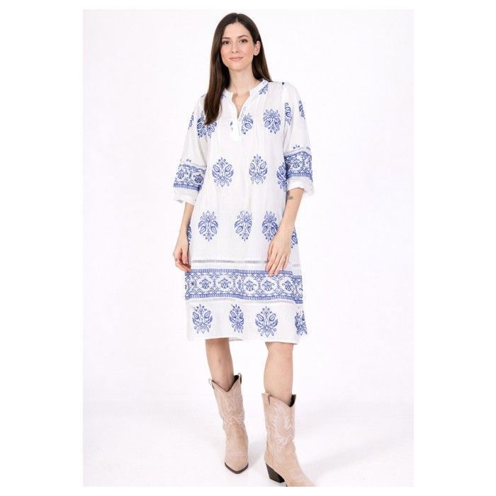 Robe / tunique blanche imprimé léopard | Kaufen auf Ricardo