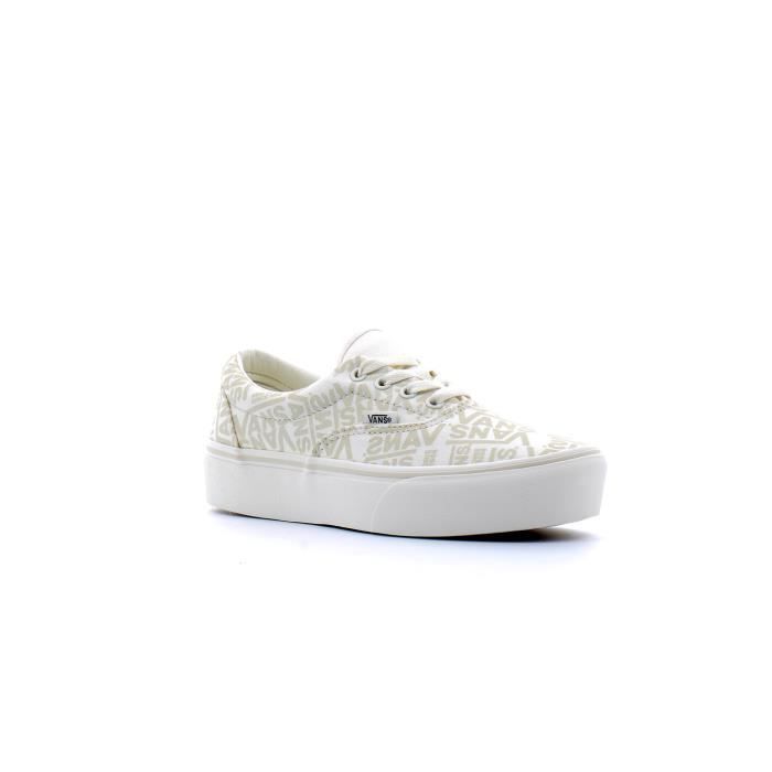Chaussures de skate VANS ERA PLATFORM pour homme en toile blanche