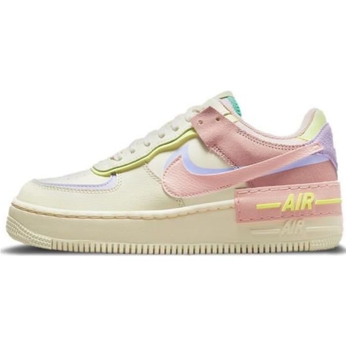 Air Force 1 Shadow Pastel Low Femme Baskets AF1 Air Force One Pas Cher  Blanche Rose - Cdiscount Chaussures