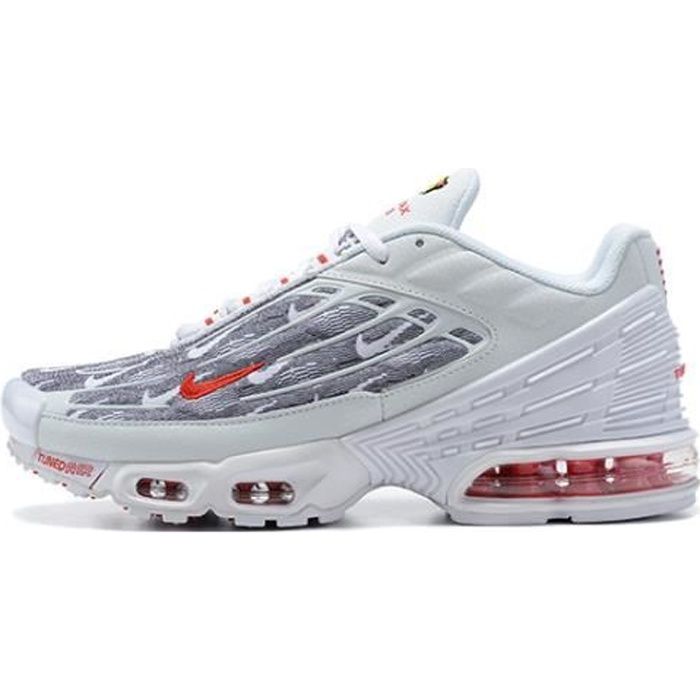 Baskets TN 3 TXT Topography Pack Homme de Entrainment Pour Running Blanc  Gris Rouge - Cdiscount Sport