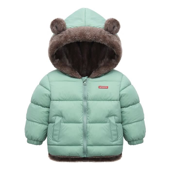 Filles Enfants Manteaux Hiver À Capuche Chaud Hiver Gold Manches