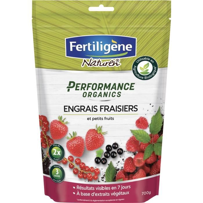 FERTILIGENE Engrais Performance Organics Fraisiers et Petits Fruits - 700 g