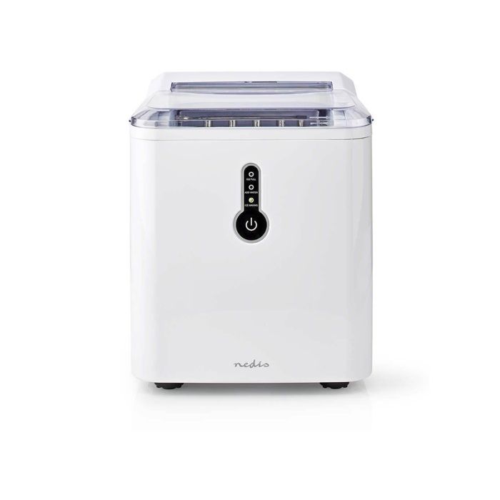 Machine à glaçons Nedis - KAIC100FWT - Blanc - 1.5 L - 12 kg - Voyant de bac plein et de niveau deau bas