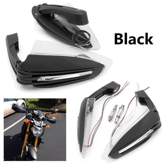 Protège-mains Garde Protecteur Coupe-vent LED Turn Signal DRL Barre Guidon Poigné Moto