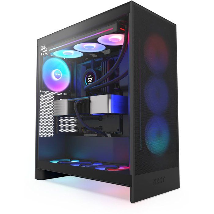 Boîtier PC Moyen Tour - NZXT - H7 Flow RGB (2024) - RGB intégré - Coloris Noir - Flux dair optimisé