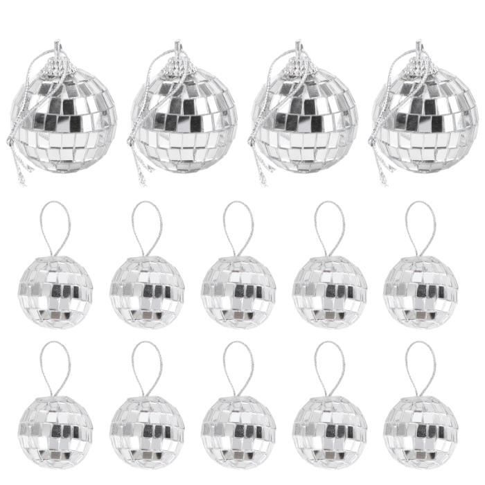 Lot De 4 Boules Disco Miroir 10 Cm - Effet Lumière Et Reflets Pour Fêtes, Mariages, Noël, Soirées DJ