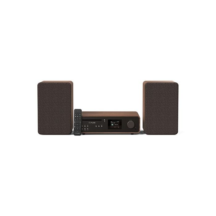 Classic Stereo Coffee Black/Walnut EU/UK DAB DAB+ FM Radio internetLecteur de CD Formats audio MP3Bluetooth 5.2 Wi-Fi1x