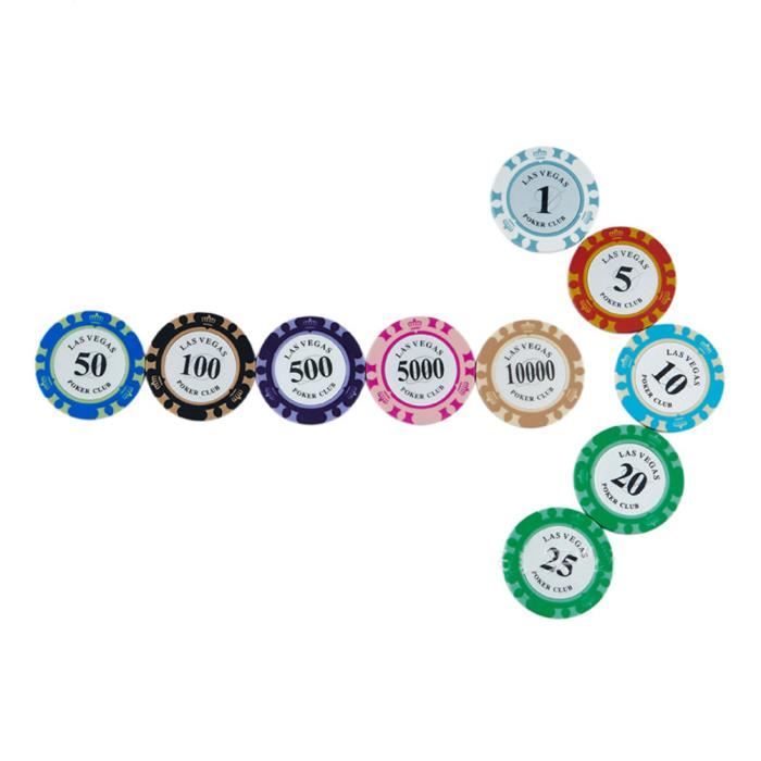 Lot De 100 Jetons De Poker En Argile - Motif Rayures De Blé - Multicolore - Neuf
