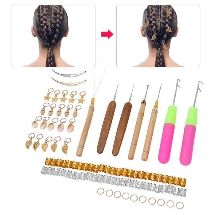 100 Perles Dreadlocks Réglables - Accessoires Cheveux Colorés - DIY Coiffure Bohème