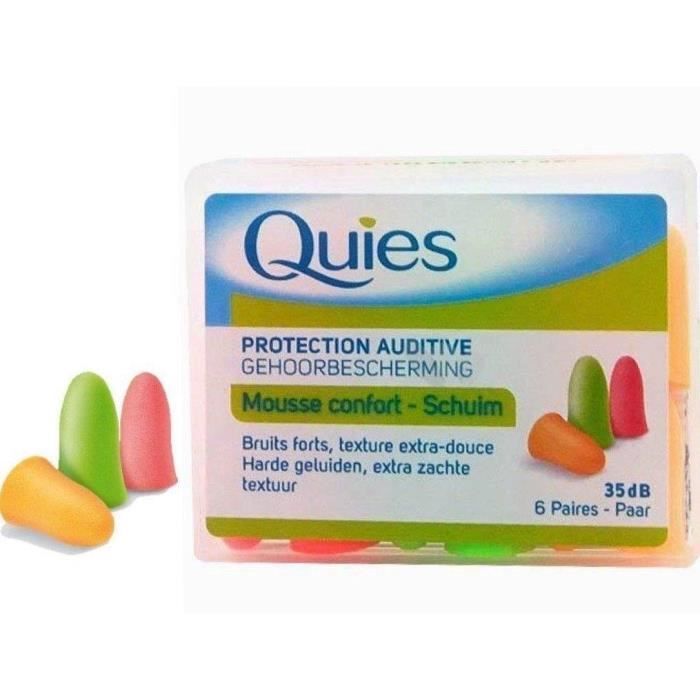 Boule Quies,6 Paires paires de bouchons d’oreille en mousse souple,Boule  Quies Sommeil,Éponge Bouchon Doreille Anti Bruit pour Protection de l’ouïe