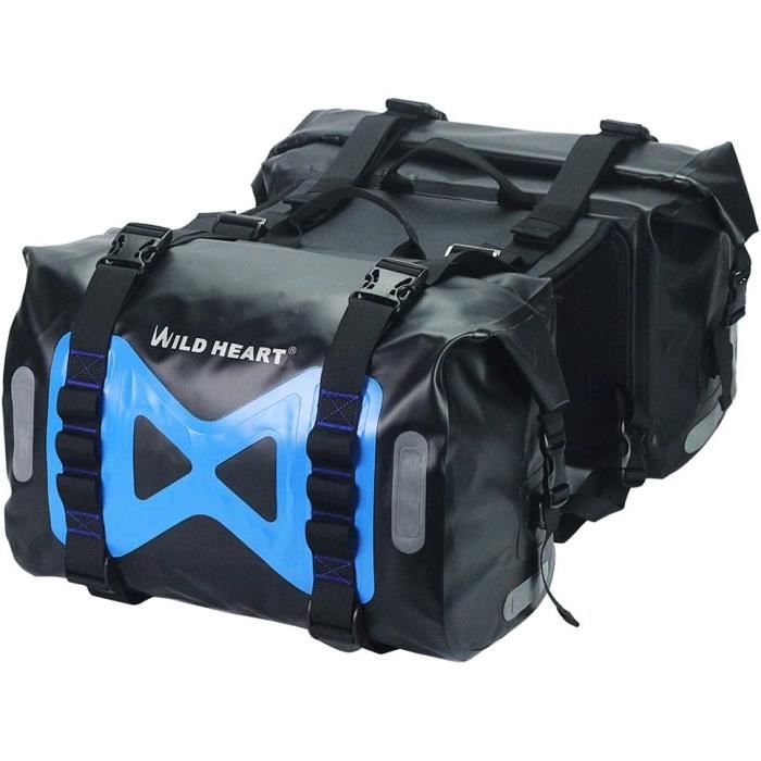 Sac ??tanche Sacoche De Moto Sacoche De R?�servoir 50L Sacoche C?�t?� M (Noir)[J133] - Cdiscount Auto