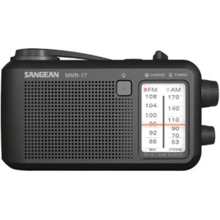Sangean MMR-77 Radio dextérieur FM AM radio durgence manivelle protégé contre les projections deau lampe de poche