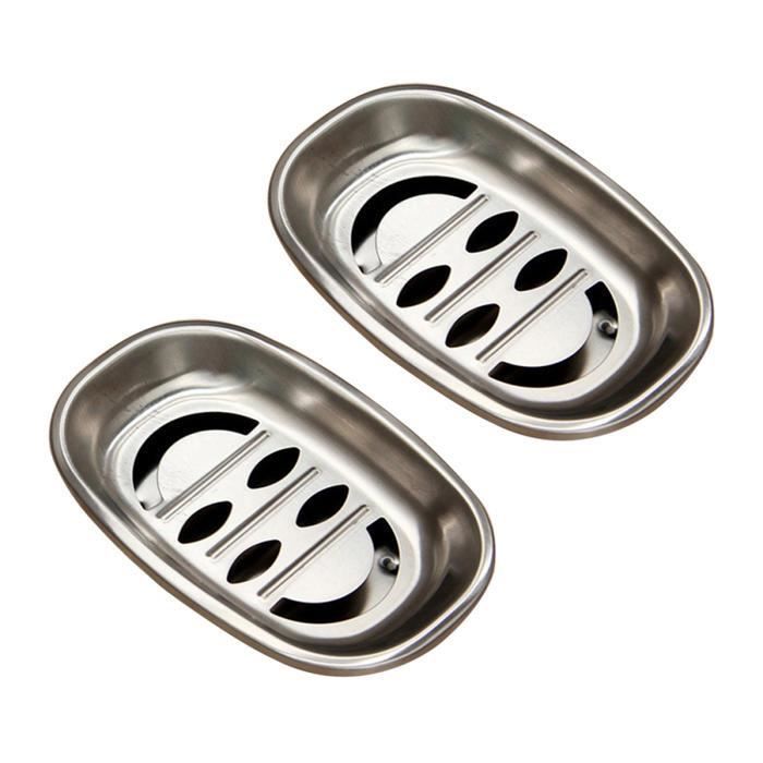 SUNOYA Lot De 3 Plateau De Service, Plateaux Ovales En Acier Inoxydable, Plateaux De Service Ovale Plat Inox Bol Décoratif Pour Présenter Des Fruits, Des Légumes, Des Bonbons