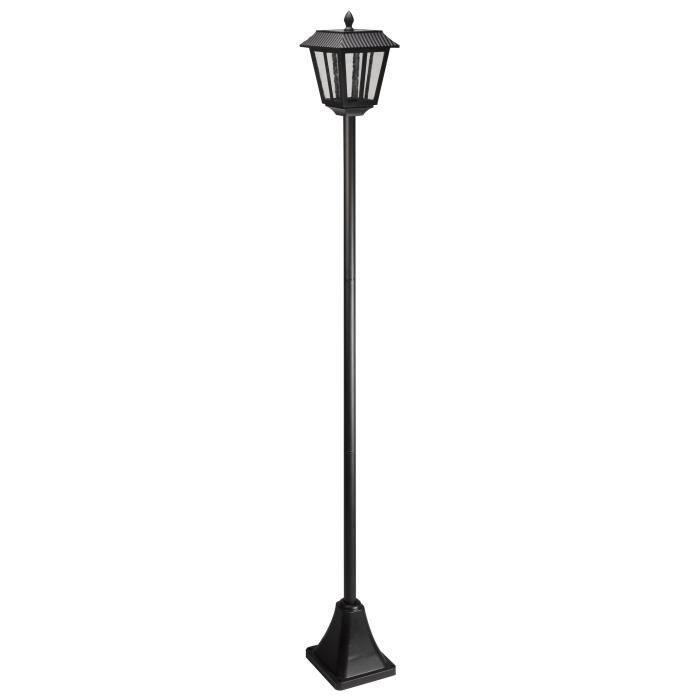 Lampadaire solaire de jardin lanterne 365 100 lumens 170 cm