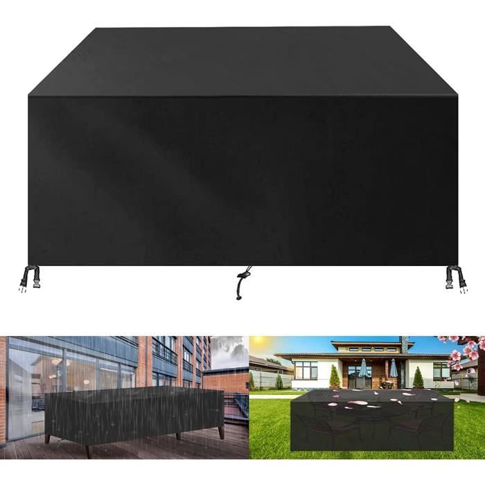 Housse Salon De Jardin, Housse De Table Jardin Rectangulaire, Couverture De Protection