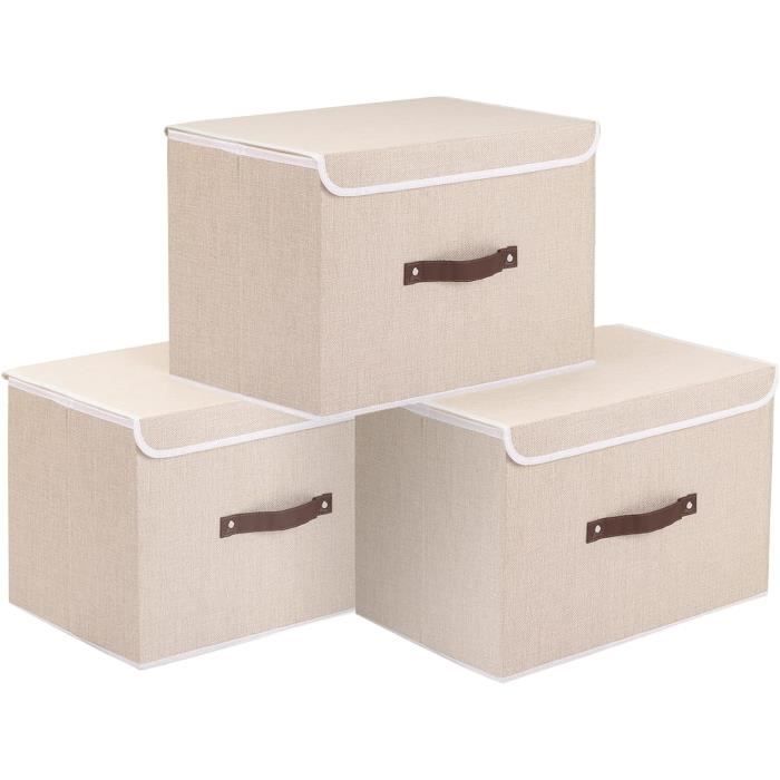 Panier Tressé Panier De Rangement En Osier Avec Couvercles Jonc De Mer