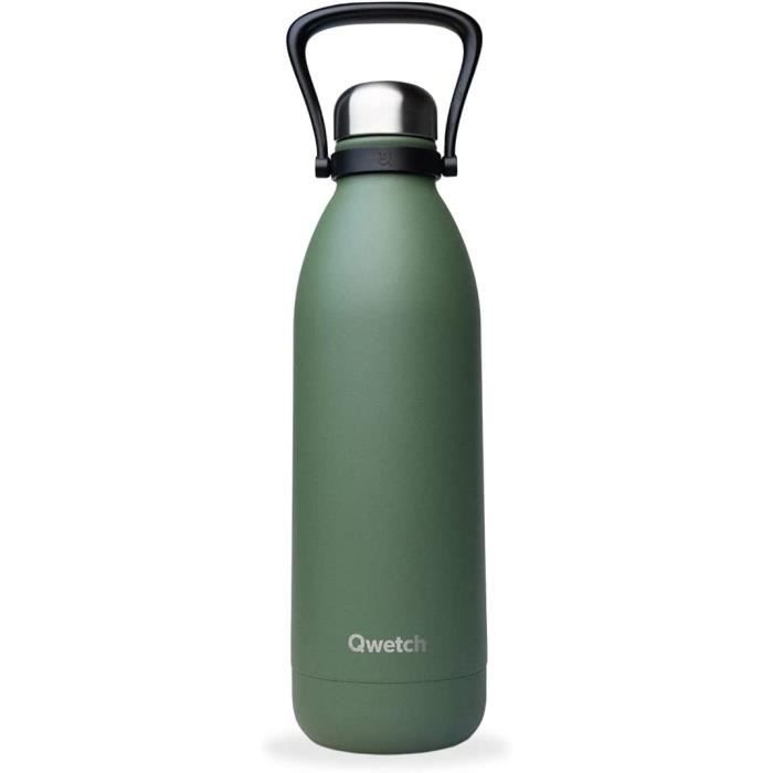 Gourde Isotherme Qwetch 750ml - 24h Froid / 12h Chaud - Inox Sans BPA - Bureau, Sport