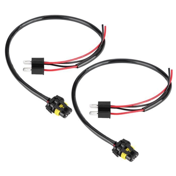 2 Pièces Adaptateur H1 Socket Extension Câblage - Convertisseur Connecteur Pour LED Phare Antibrouillard, Faisceau Universel