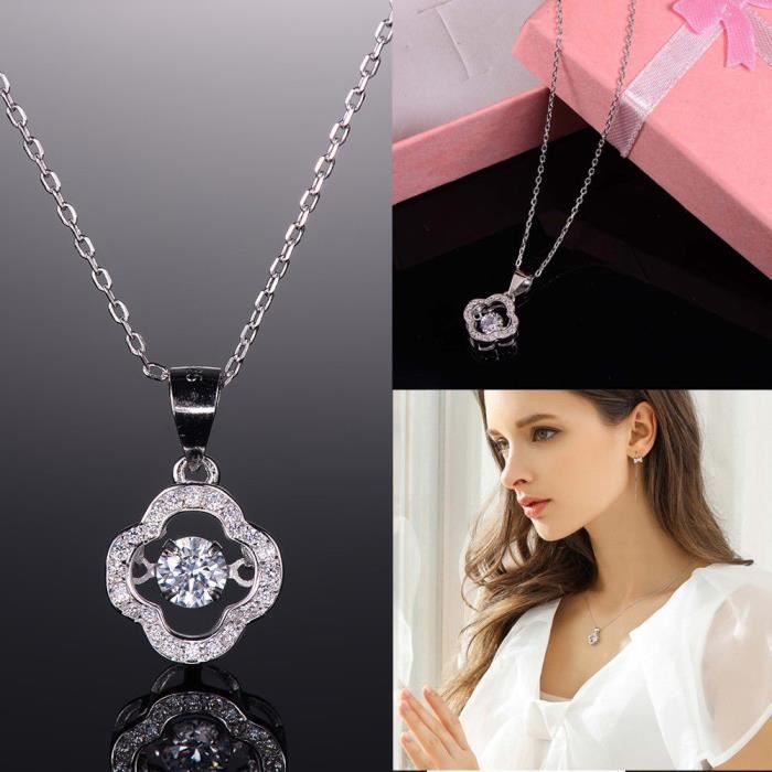 Romantique Creux Fleur Boule zircon cubique collier pendentif FASHION JEWELRY