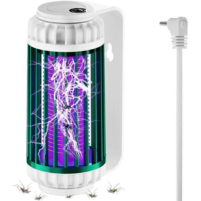 Piège à Mouches électrique Darryy Avec Lumière UV - Anti-moustiques Et Moucherons Intérieur - 6 Pièges Collants Inclus