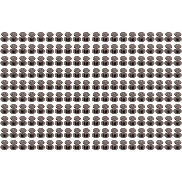 Kit De 123 Rivets En Laiton à Tête Ronde (8mm) Avec Tournevis Et Poinçon – Pour Sacs, Ceintures, Maroquinerie