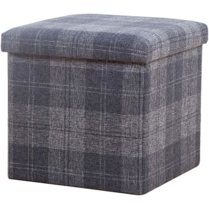 Pouf De Rangement Pliable En Similicuir - 38x38x30 Cm, Repose-pieds, Siège Supplémentaire, Plusieurs Couleurs - 10